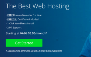 Screenshot of Bluehost