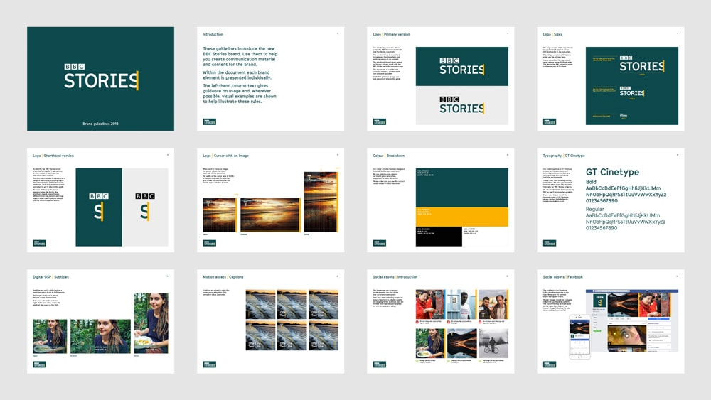 Freelance graphic design brand identity creation sample from BBC Stories